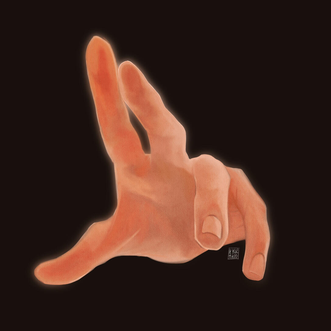 estudo de mão, pintura digital