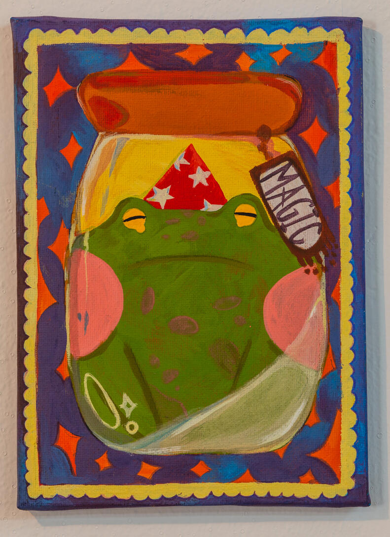 SAPO MÁGICO, acrílica sobre tela