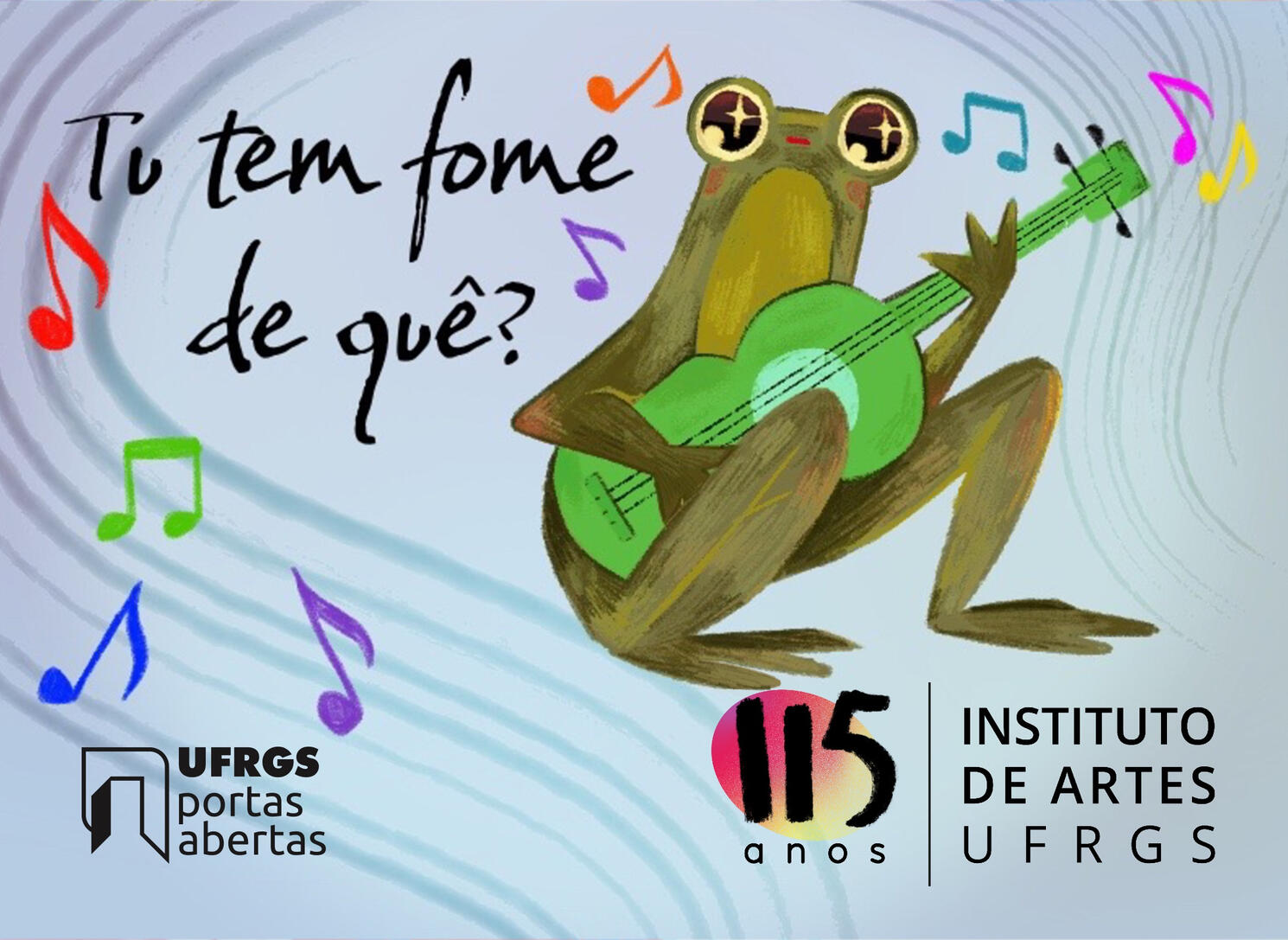 ilustração para adesivo de portas abertas (ufrgs) para curso de graduação em música