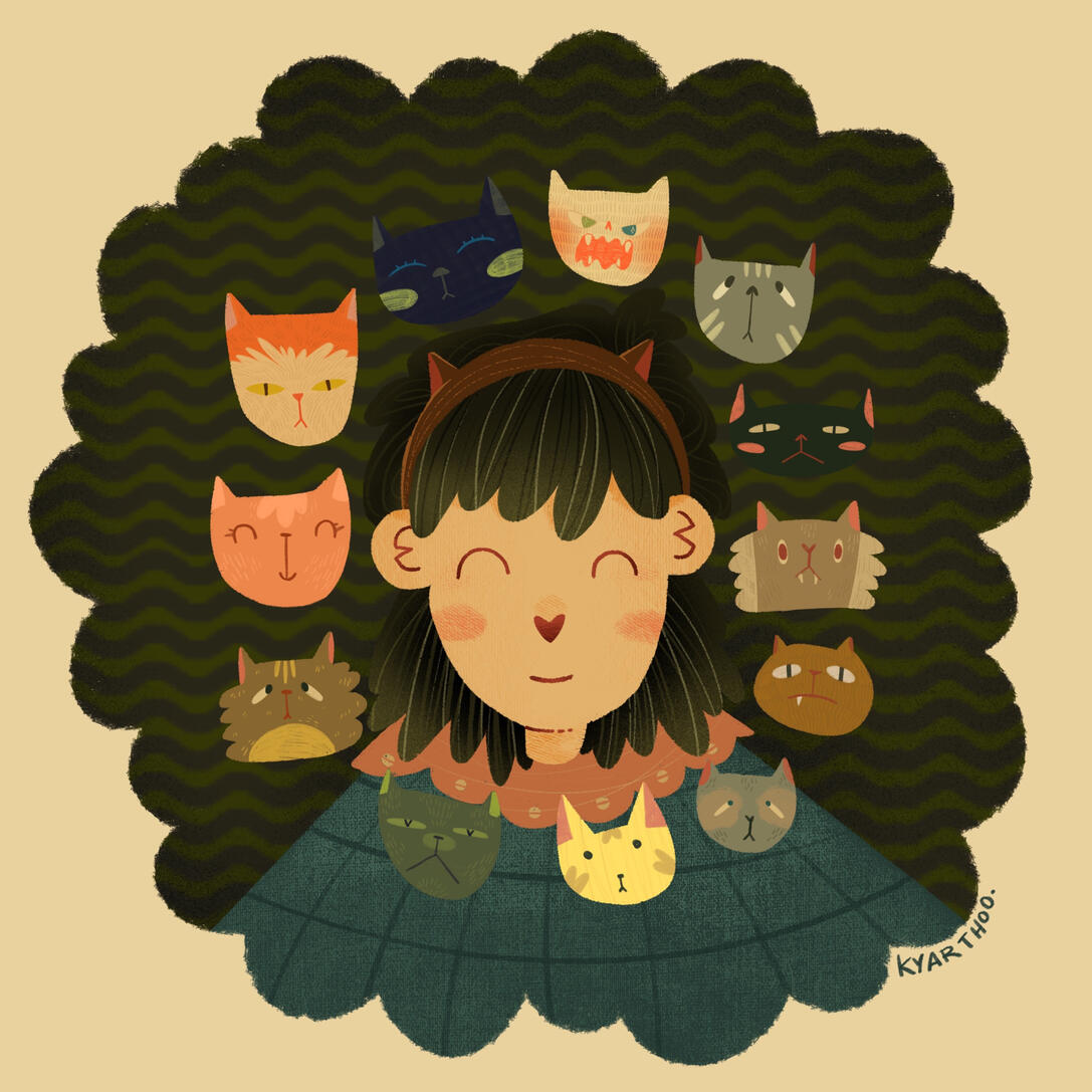 gateira, ilustração digital