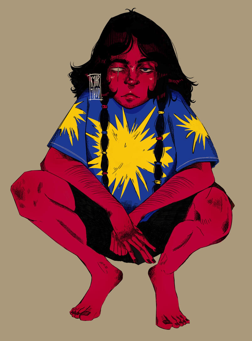 auto-retrato, ilustração digital