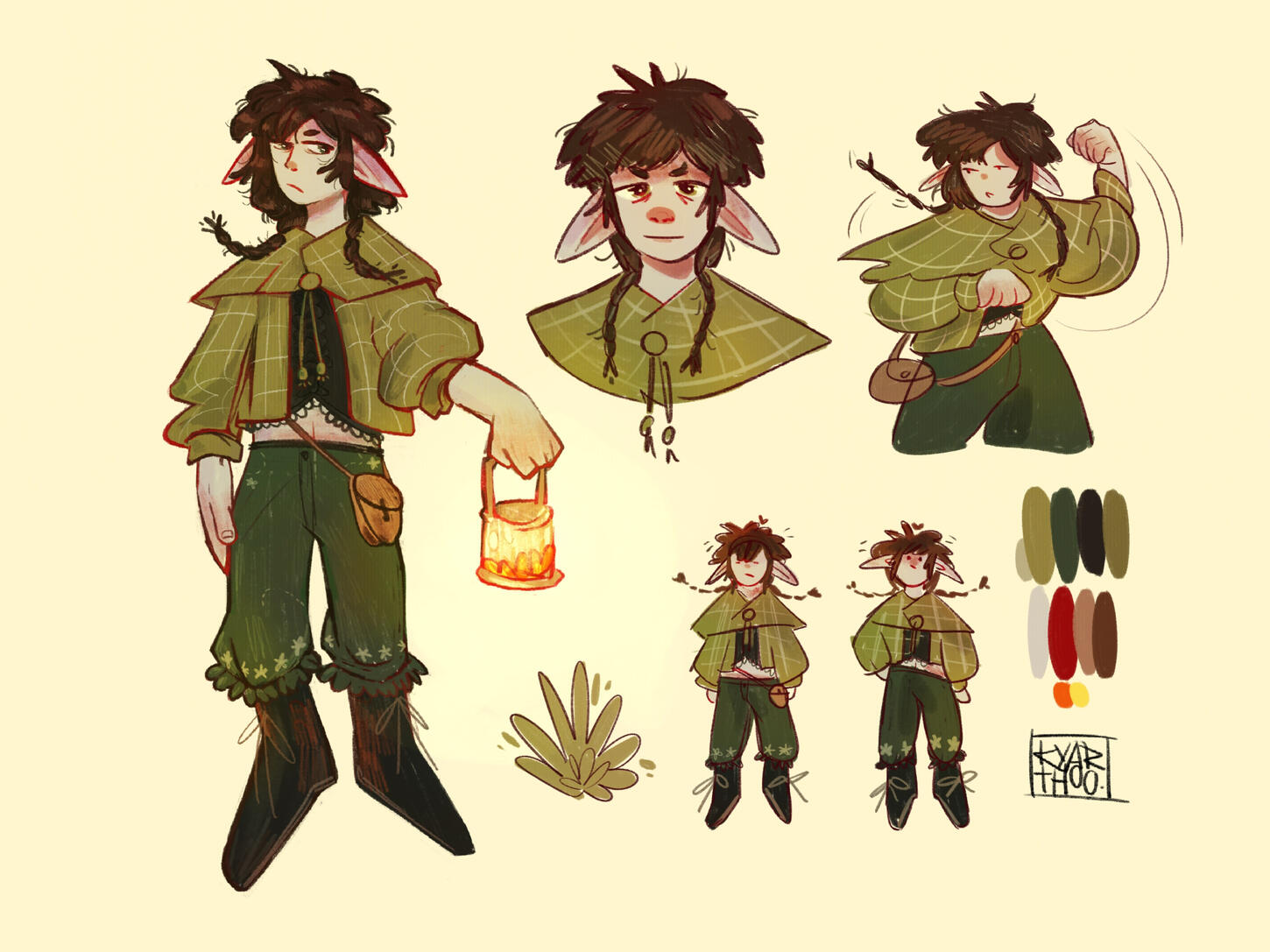 estudo de personagem, ilustração digital